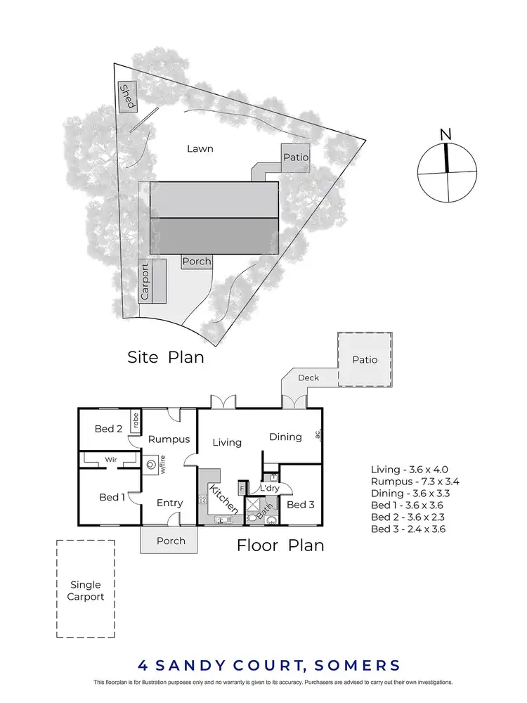 Floorplan of Homely house listing, 4 Sandy Court, Somers VIC 3927