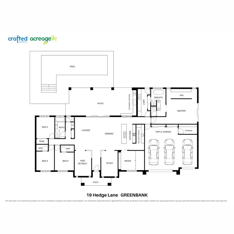 Floorplan of Homely rural property listing, 19 Hedge Lane, Greenbank QLD 4124