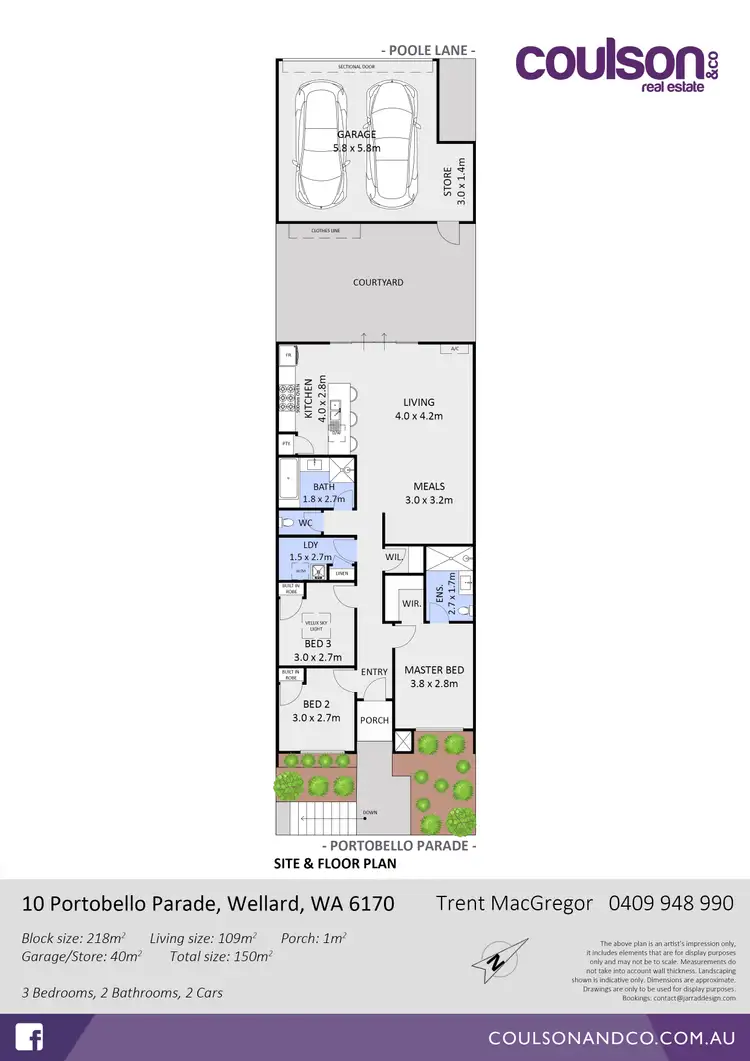Floorplan of Homely house listing, 10 Portobello Parade, Wellard WA 6170
