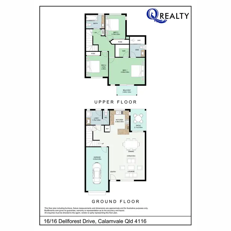 Floorplan of Homely townhouse listing, 16/16 Dellforest Drive, Calamvale QLD 4116