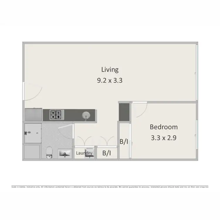 Floorplan of Homely apartment listing, 506/128 Brookes Street, Fortitude Valley QLD 4006