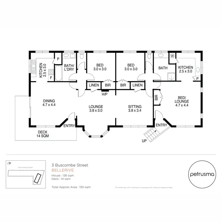 Floorplan of Homely house listing, 3 Buscombe Street, Bellerive TAS 7018