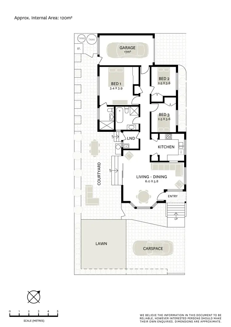 Floorplan of Homely semi-detached listing, 1/22 Blaxland Street, Hunters Hill NSW 2110