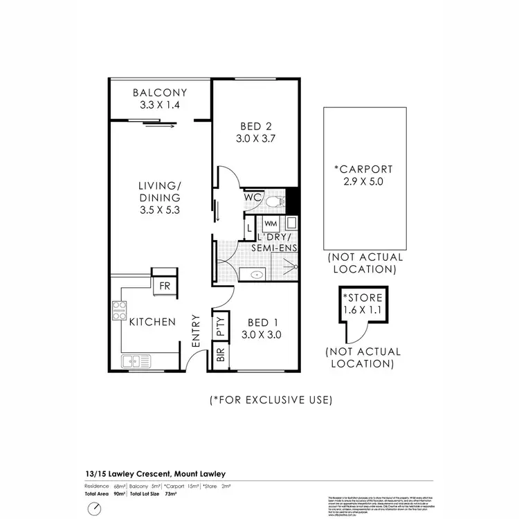 Floorplan of Homely apartment listing, 13/15 Lawley Crescent, Mount Lawley WA 6050