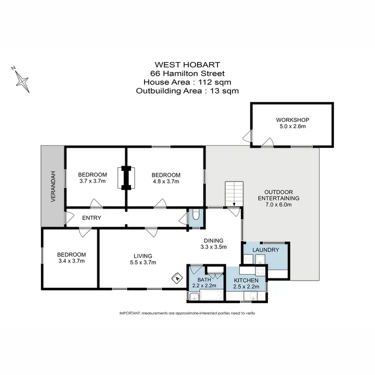 Floorplan of Homely house listing, 66 Hamilton Street, West Hobart TAS 7000