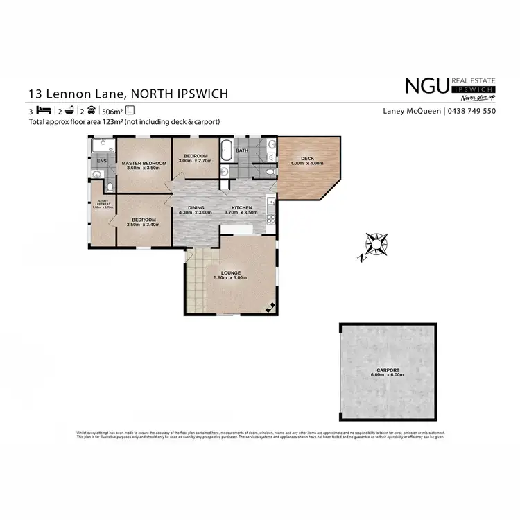 Floorplan of Homely house listing, 13 Lennon Lane, North Ipswich QLD 4305