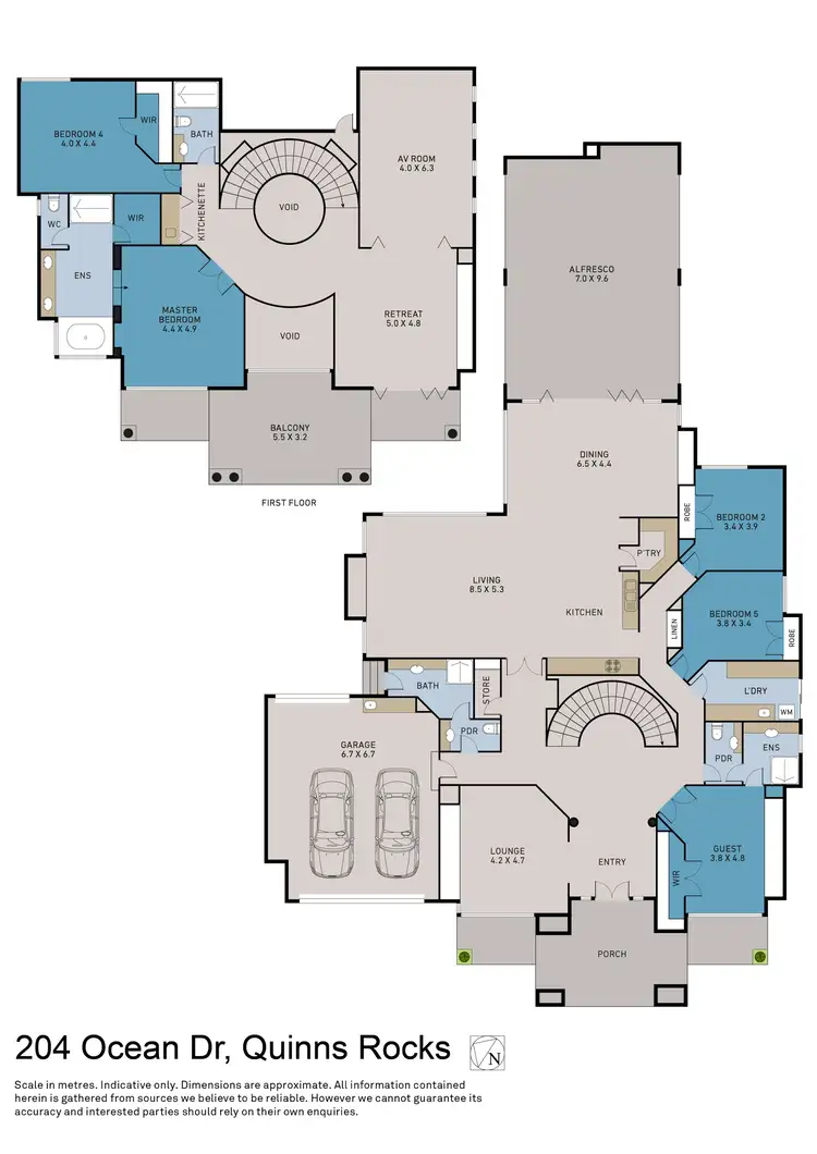 Floorplan of Homely house listing, 204 Ocean Drive, Quinns Rocks WA 6030