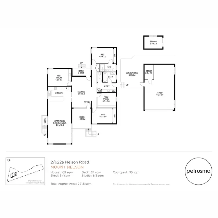Floorplan of Homely house listing, 2/622a Nelson Road, Mount Nelson TAS 7007