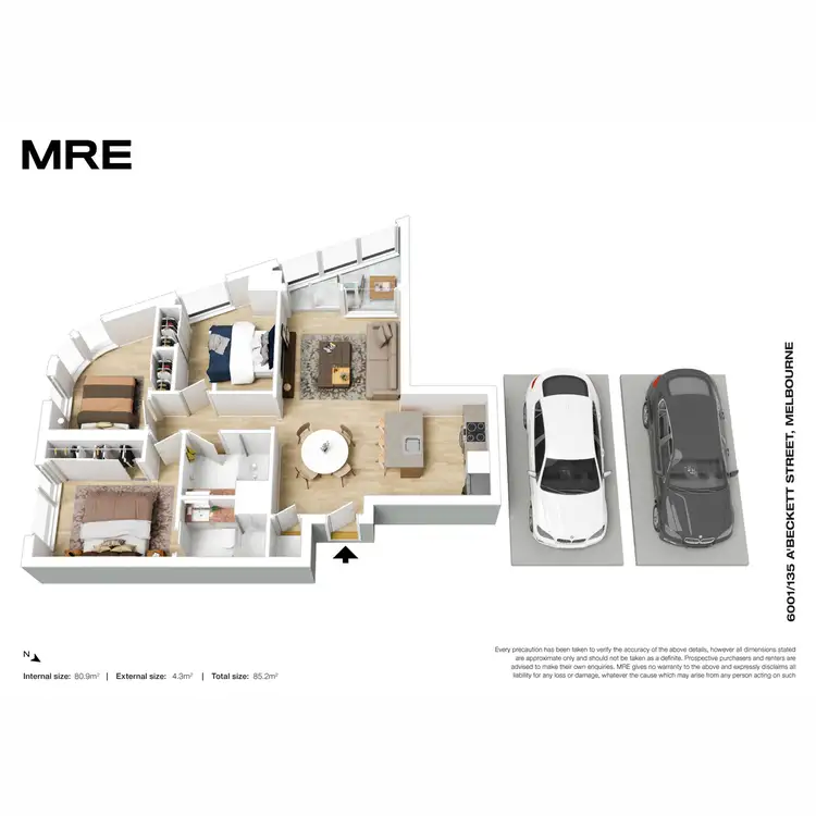 Floorplan of Homely apartment listing, 6001/135 A'Beckett Street, Melbourne VIC 3000