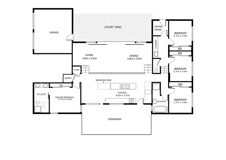 Floorplan of Homely house listing, 2 Bourke Crescent, Wodonga VIC 3690