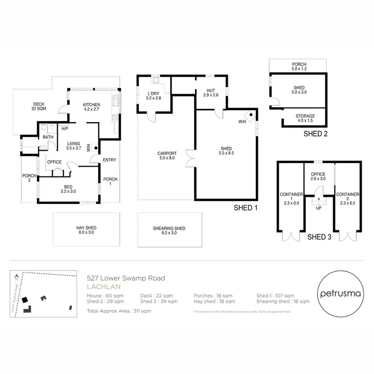 Floorplan of Homely house listing, 527 Lower Swamp Road, Lachlan TAS 7140