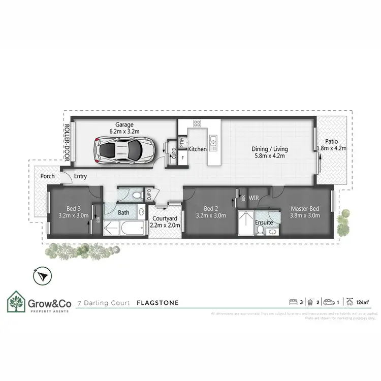 Floorplan of Homely townhouse listing, 7 Darling Court, Flagstone QLD 4280
