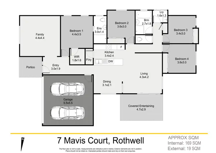 Floorplan of Homely house listing, 7 Mavis Court, Rothwell QLD 4022