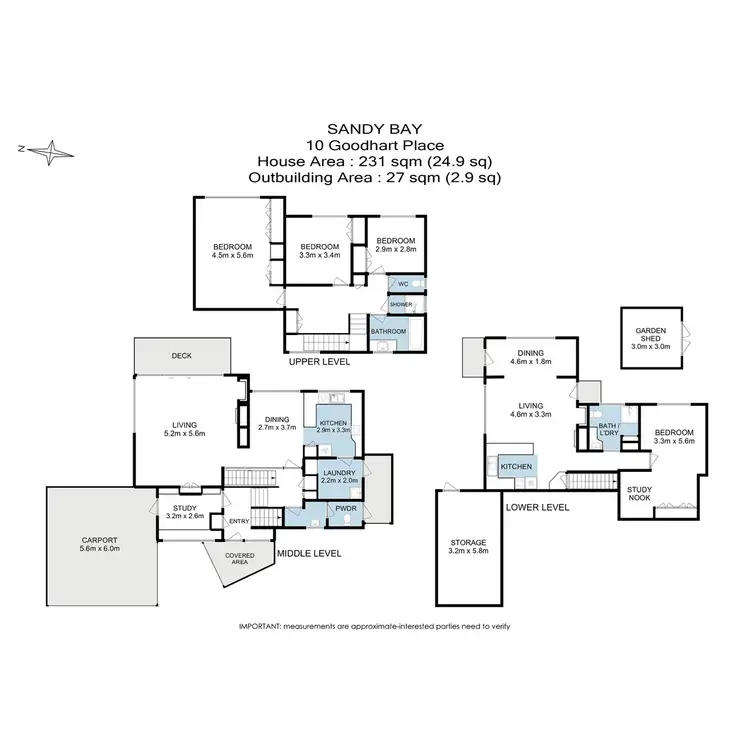 Floorplan of Homely house listing, 10 Goodhart Place, Sandy Bay TAS 7005