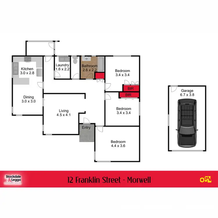 Floorplan of Homely house listing, 12 Franklin Street, Morwell VIC 3840