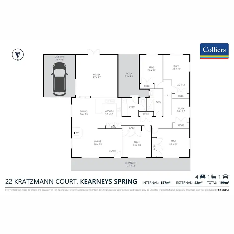 Floorplan of Homely house listing, 22 Kratzmann Court, Kearneys Spring QLD 4350
