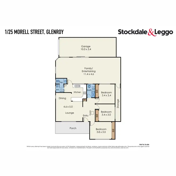 Floorplan of Homely house listing, 1/25 Morell Street, Glenroy VIC 3046