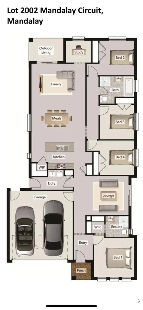 Floorplan of Homely house listing, 153 Mandalay Circuit, Beveridge VIC 3753