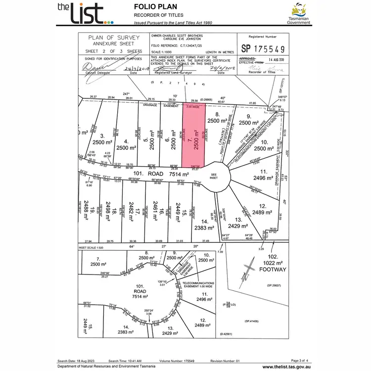 Floorplan of Homely land listing, 19 Spring Beach Rise, Spring Beach TAS 7190