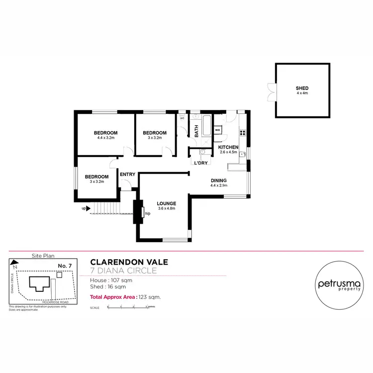Floorplan of Homely house listing, 7 Diana Circle, Clarendon Vale TAS 7019