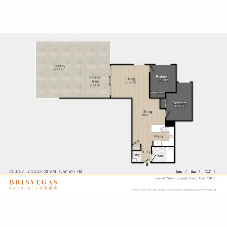 Floorplan of Homely apartment listing, 203/57 Ludwick Street, Cannon Hill QLD 4170