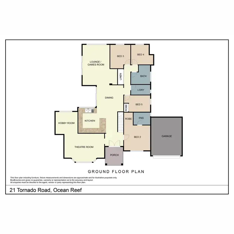 Floorplan of Homely house listing, 21 Tornado Road, Ocean Reef WA 6027