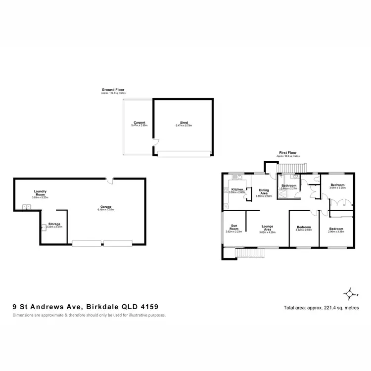 Floorplan of Homely house listing, 9 St Andrews Avenue, Birkdale QLD 4159