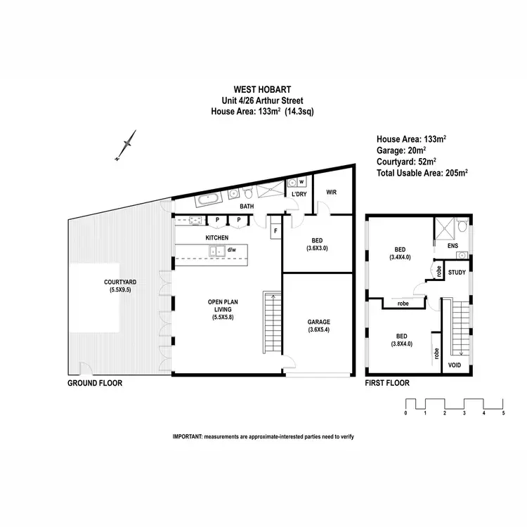 Floorplan of Homely house listing, 4/26 Arthur Street, West Hobart TAS 7000
