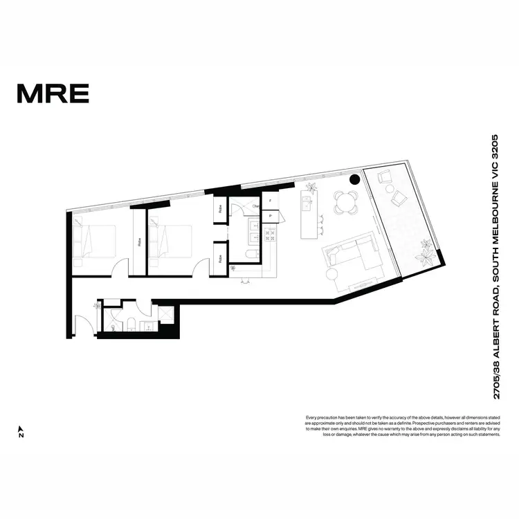 Floorplan of Homely apartment listing, 2705/38 Albert Road, South Melbourne VIC 3205