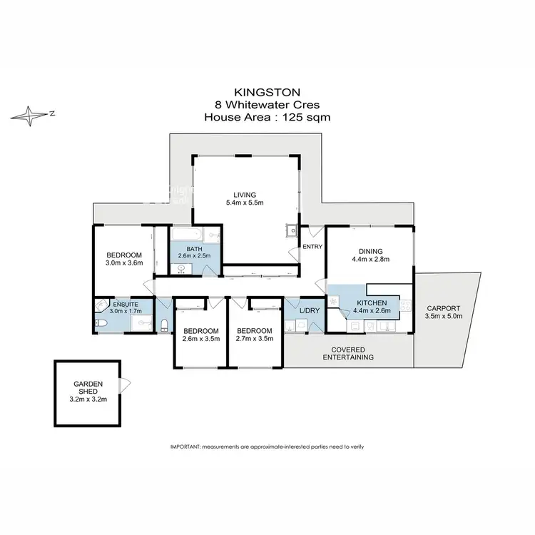 Floorplan of Homely house listing, 8 Whitewater Crescent, Kingston TAS 7050