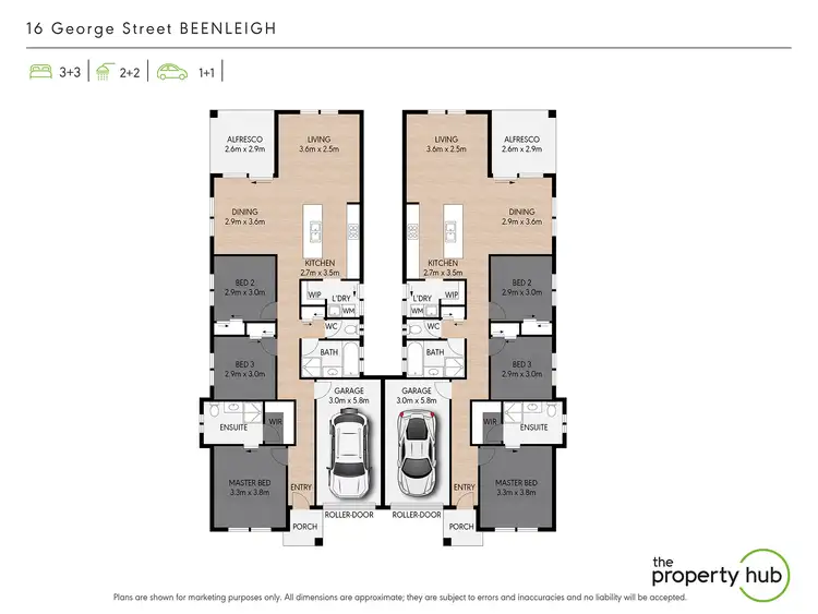 Floorplan of Homely semi-detached listing, 2/15 Hawthorne Street, Beenleigh QLD 4207
