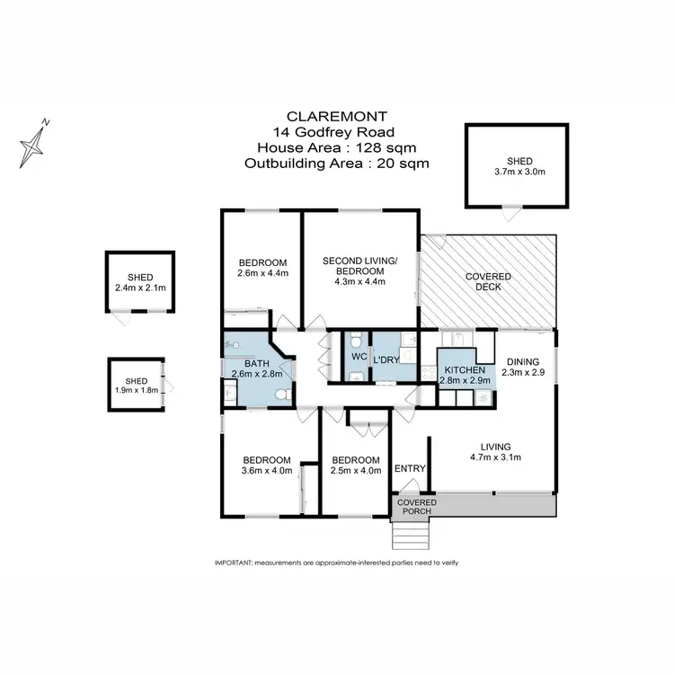Floorplan of Homely house listing, 14 Godfrey Road, Claremont TAS 7011