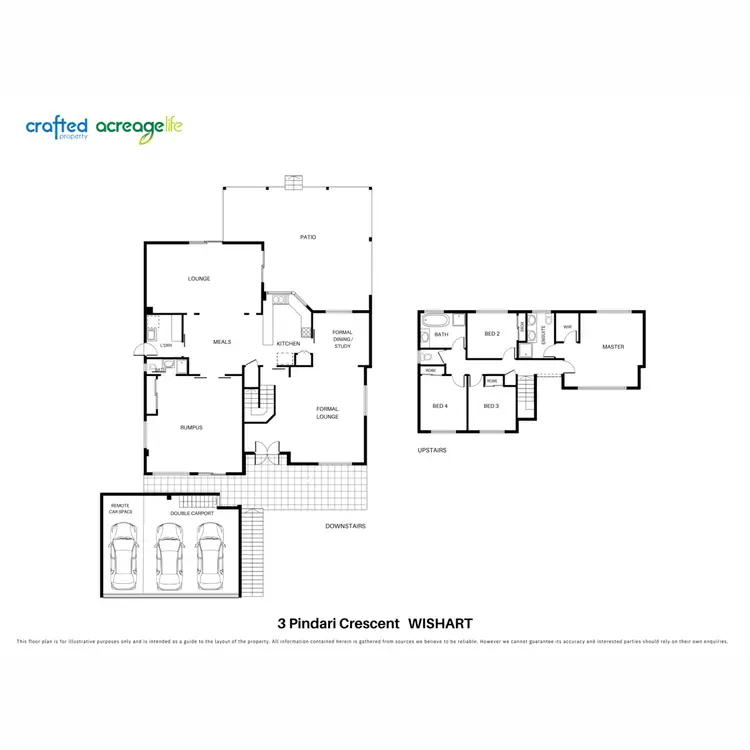 Floorplan of Homely house listing, 3 Pindari Crescent, Wishart QLD 4122