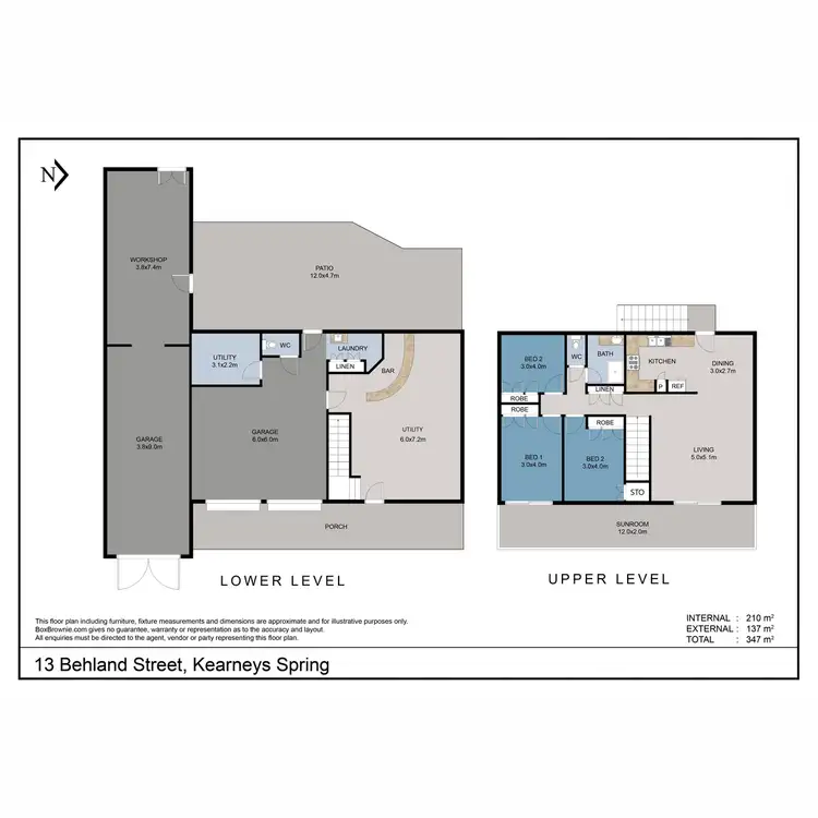 Floorplan of Homely house listing, 13 Behland Street, Kearneys Spring QLD 4350