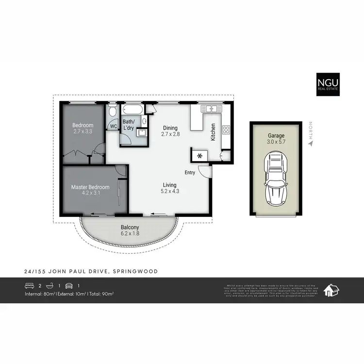 Floorplan of Homely unit listing, 24/167 John Paul Drive, Springwood QLD 4127