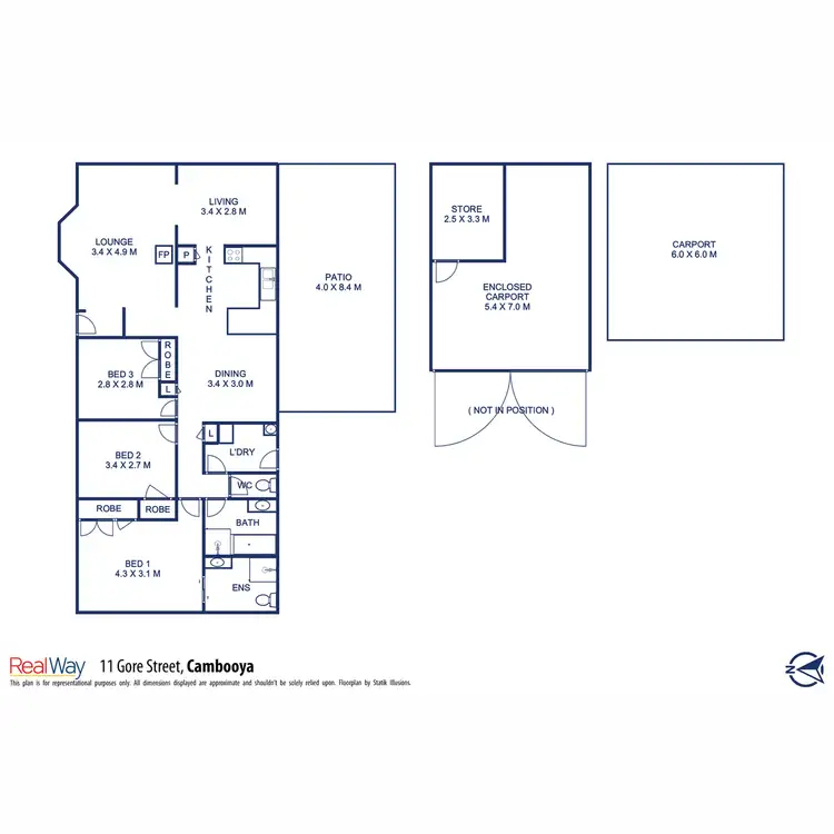 Floorplan of Homely house listing, 11 Gore Street, Cambooya QLD 4358