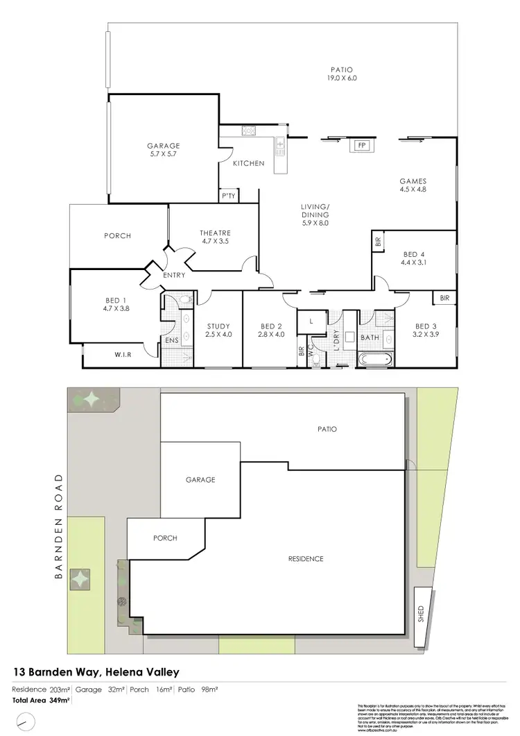 Floorplan of Homely house listing, 13 Barnden Road, Helena Valley WA 6056