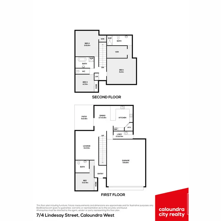 Floorplan of Homely townhouse listing, 7/4 Lindesay Street, Caloundra West QLD 4551