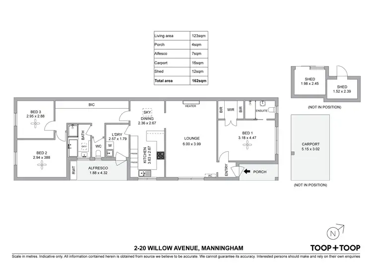 Floorplan of Homely unit listing, 2/20 Willow Avenue, Manningham SA 5086
