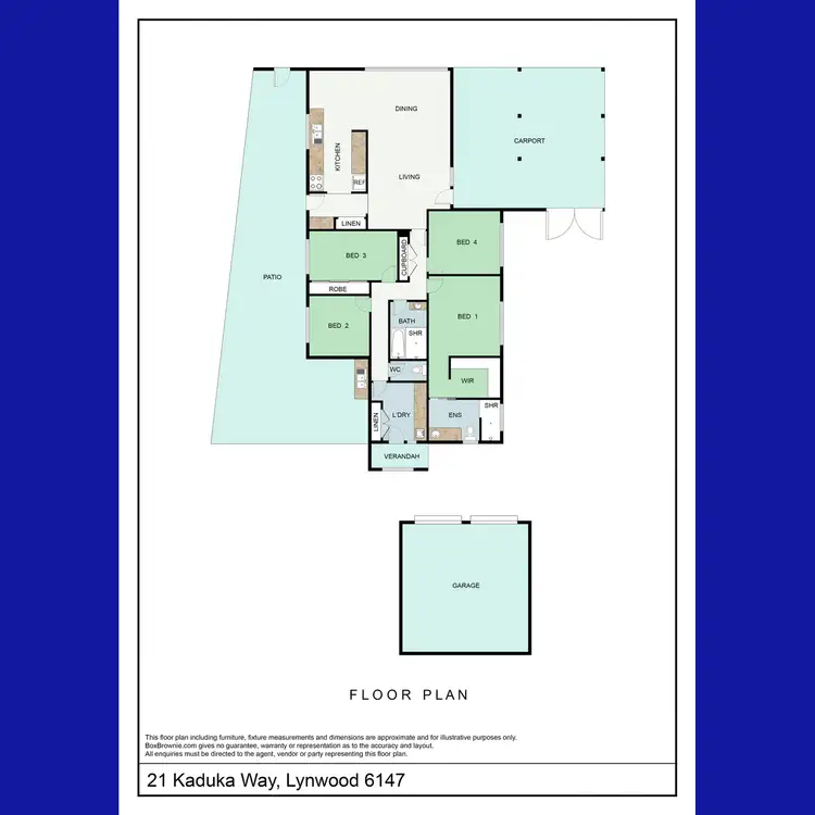 Floorplan of Homely house listing, 21 Kaduka Way, Lynwood WA 6147