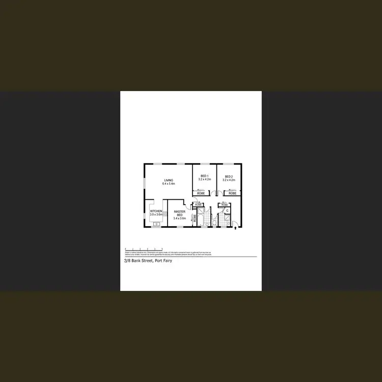 Floorplan of Homely apartment listing, 3/8 Bank Street, Port Fairy VIC 3284