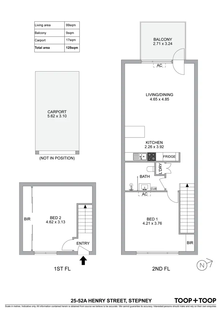 Floorplan of Homely townhouse listing, 25/52A Henry Street, Stepney SA 5069