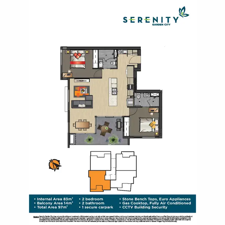 Floorplan of Homely apartment listing, 601/65 Tryon Street, Upper Mount Gravatt QLD 4122