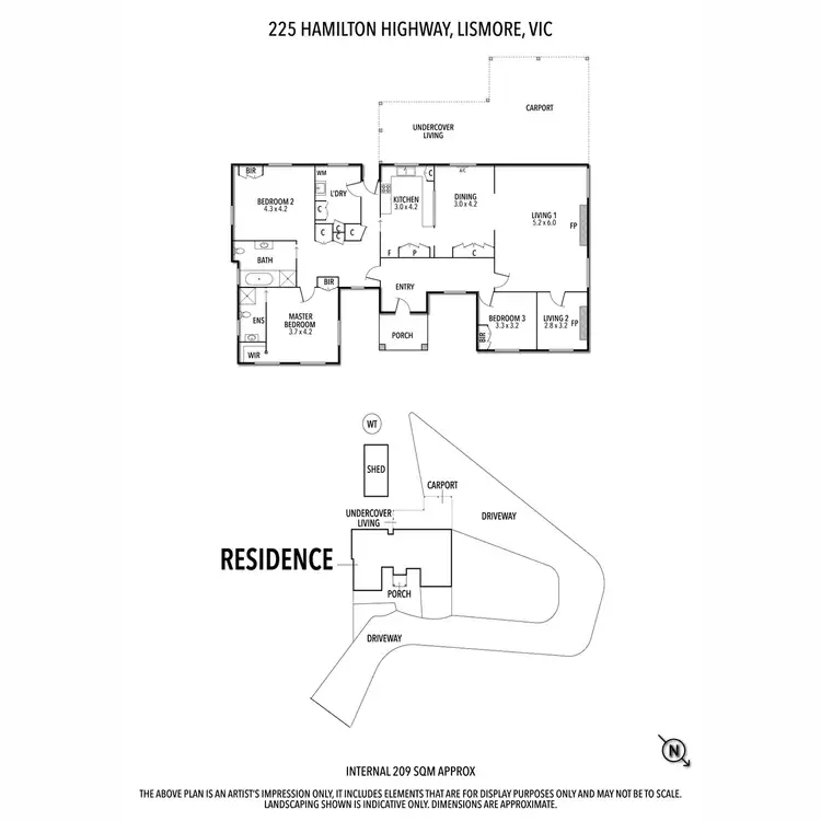Floorplan of Homely house listing, 225 Hamilton Highway, Lismore VIC 3324