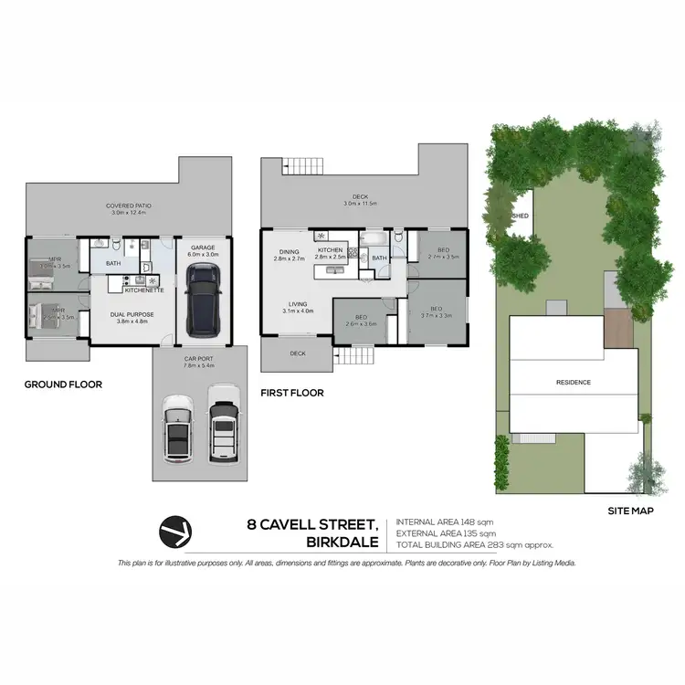 Floorplan of Homely house listing, 8 Cavell Street, Birkdale QLD 4159