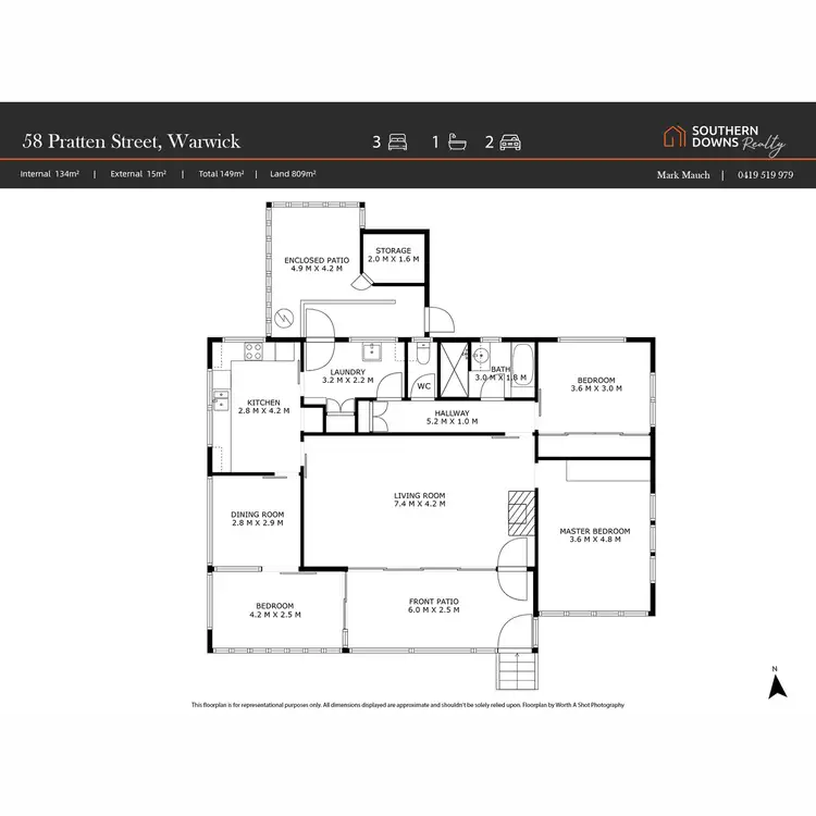 Floorplan of Homely house listing, 58 Pratten Street, Warwick QLD 4370