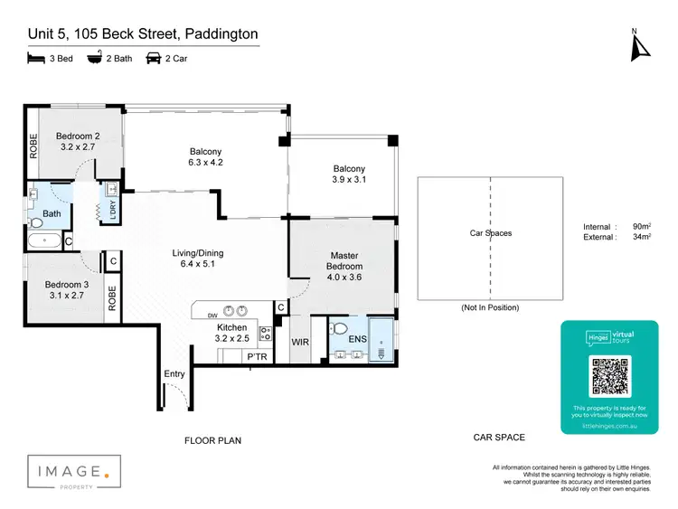 Floorplan of Homely apartment listing, 5/105 Beck Street, Paddington QLD 4064