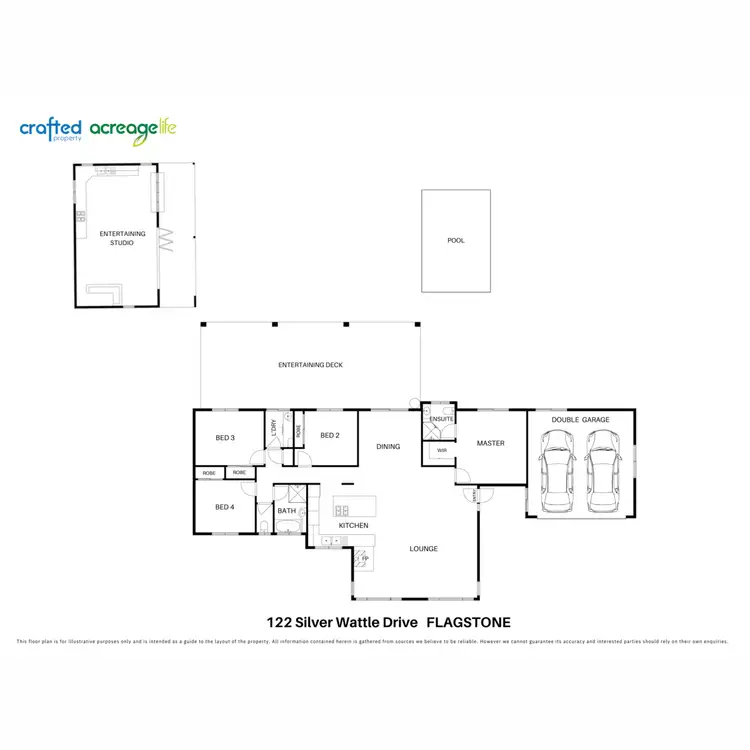 Floorplan of Homely rural property listing, 122 Silver Wattle Drive, Flagstone QLD 4280