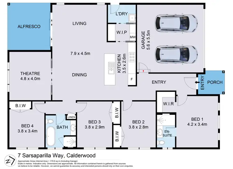Floorplan of Homely house listing, 7 Sarsaparilla Way, Calderwood NSW 2527