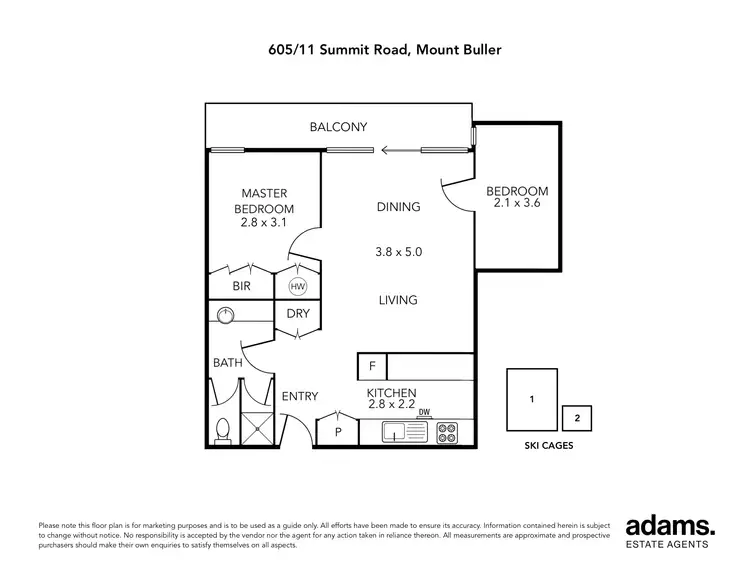Floorplan of Homely apartment listing, 605/11 Summit Road, Mount Buller VIC 3723